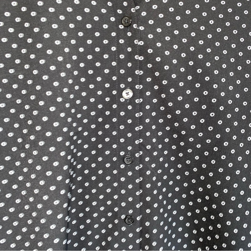 Talbots Black Dot Button Down - image 5
